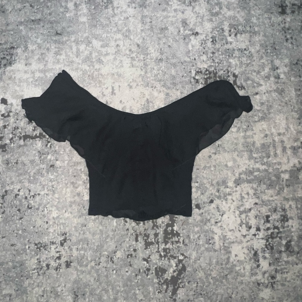 Charlotte Russe Black Crop Top- size XS